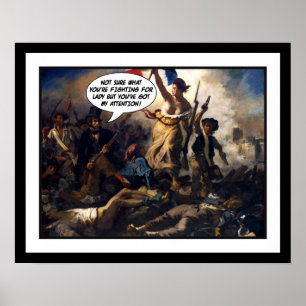 Poster Drôle de la liberté à la tête du peuple