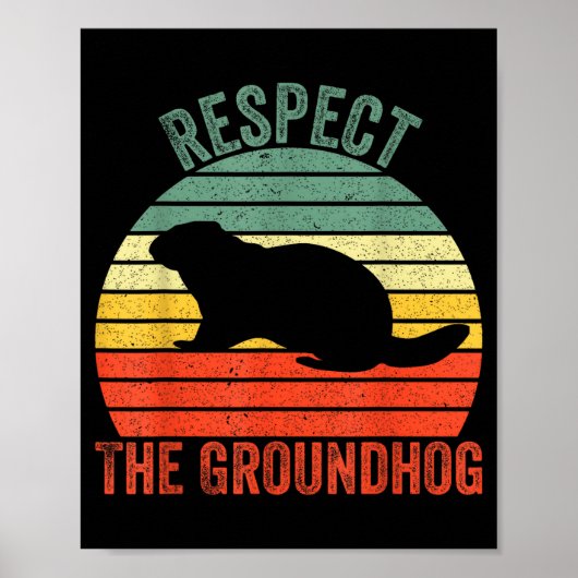 Poster Drôle de marmotte respecte la marmotte (Devant)