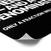 Poster Drôle de maths, Fine Line Numérateur Dénominateur (Coin)