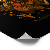 Poster Drole de meme de dinde de Thanksgiving F-caw-f Din (Coin)