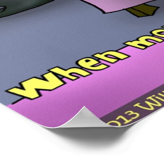 Poster drôle de monstres de Vegan (Coin)