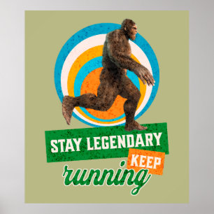 Poster Drôle de motivation de course de Bigfoot