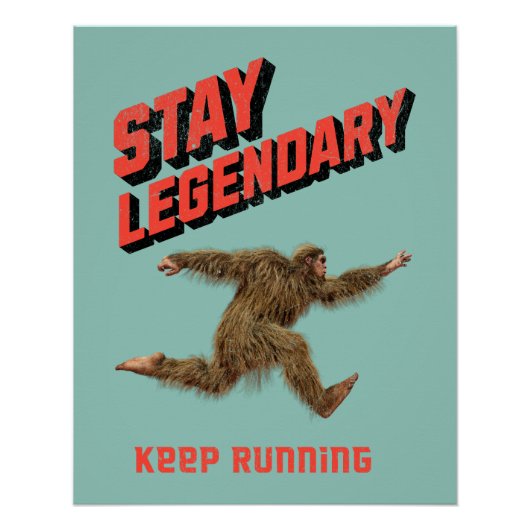 Poster Drôle de motivation de course de Bigfoot (Devant)