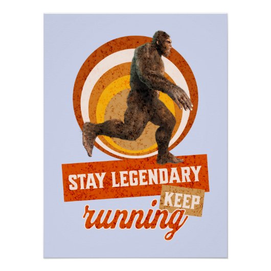 Poster Drôle de motivation de course de Bigfoot (Devant)