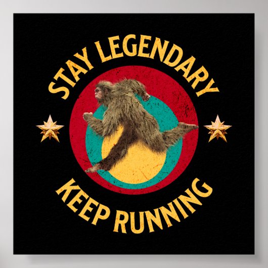 Poster Drôle de motivation de course de Bigfoot (Devant)