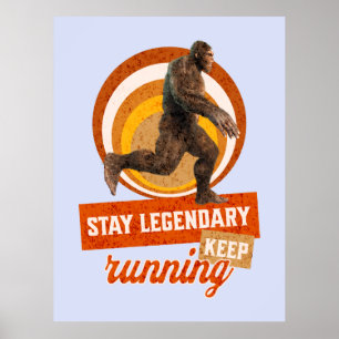 Poster Drôle de motivation de course de Bigfoot
