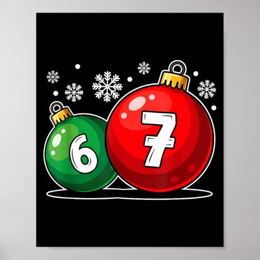 Poster Drôle de Noël 67 Six Sept Mème Gen Alpha Argot (Devant)