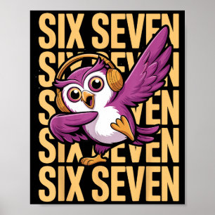 Poster Drôle de Noël Hibou Cool Dabbing Xmas Dab Six Sept