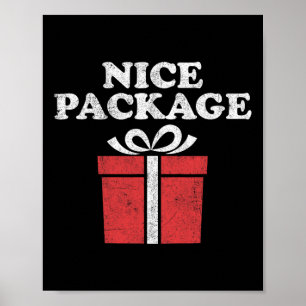 Poster Drôle de Noël Joli paquet Rétro laid Fête Adulte