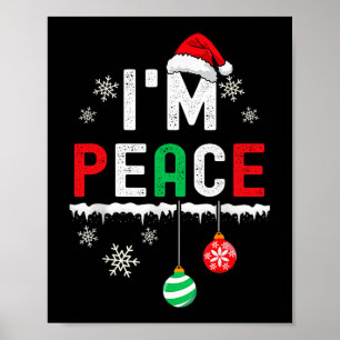 Poster Drôle de Paix Je viens en Paix Noël Couple Corresp