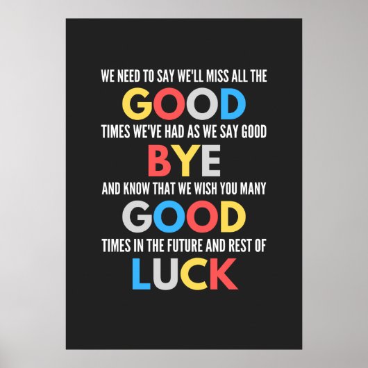 Poster Drôle de partir Adieu (Devant)