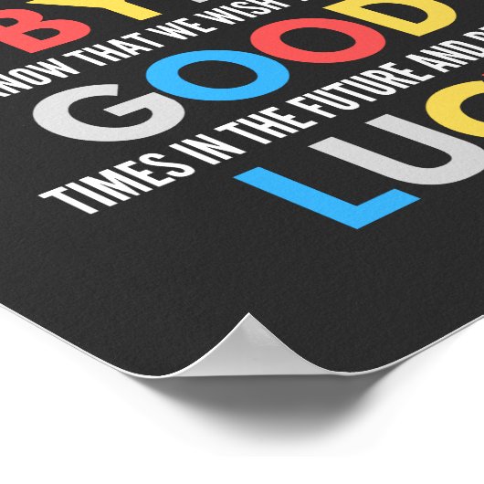 Poster Drôle de partir Adieu (Coin)