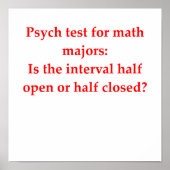 Poster drôle de plaisanterie mathématique (Devant)