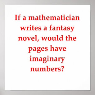 Poster drôle de plaisanterie mathématique