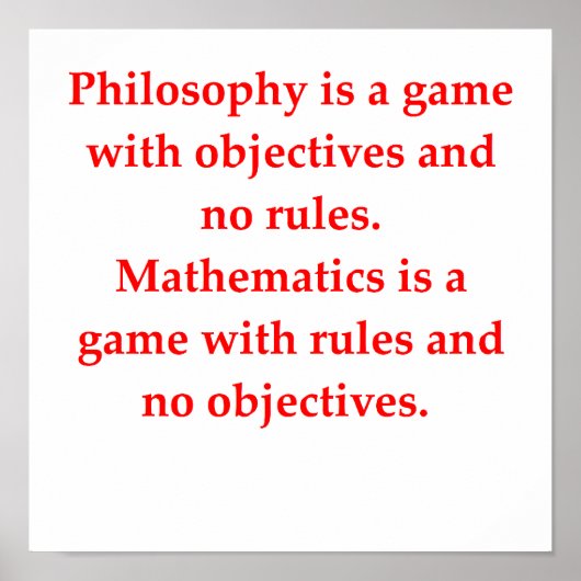 Poster drôle de plaisanterie mathématique (Devant)