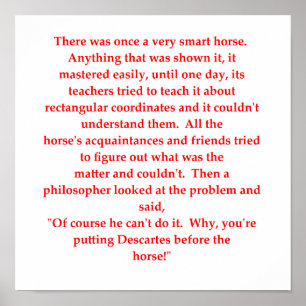 Poster drôle de plaisanterie mathématique