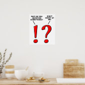 Poster drôle de ponctuation (Cuisine)