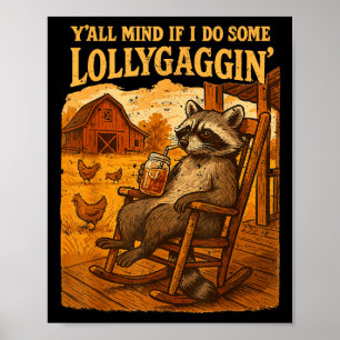 Poster Drôle de Raton laveur Cowboy, Vous m'en voulez si