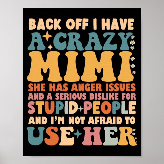 Poster Drôle De Recul J'Ai Un Mimi Fou (Devant)