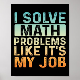 Poster Drôle de retour à l'école je résous des problèmes