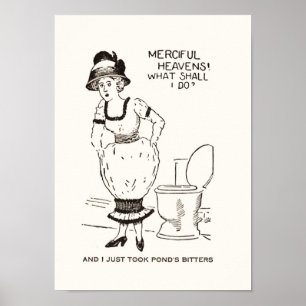 Poster drôle de salle de bain - Laxatif