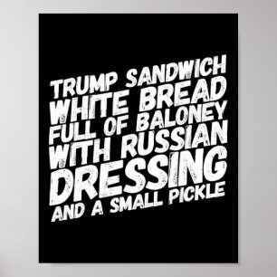 Poster Drôle de sandwich anti-trump Impeach Trump politiq