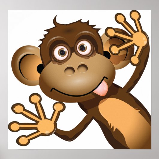 Poster drôle de singe (Devant)