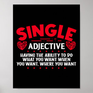 Poster Drôle de Singles Awareness Day Anti-valentine Céli