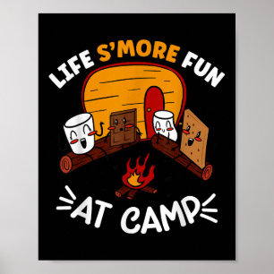 Poster Drôle de S'mores Camping Feu de camp Guimauve Vie