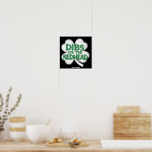 Poster Drôle de St. Patrick "Droit sur la Rousse" (Cuisine)