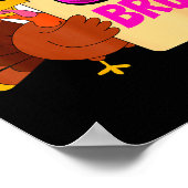 Poster Drôle de Thanksgiving 67 Baseball Drip Gobble Dind (Coin)