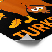 Poster Drôle de Thanksgiving devine quoi cul de dinde (Coin)