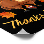 Poster Drôle de Thanksgiving Devinez quoi Cul de Dinde (Coin)