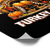Poster Drôle de Thanksgiving Devinez quoi Dinde Fessier H (Coin)