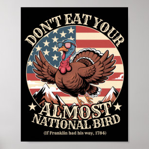 Poster Drôle de Thanksgiving Ne mangez presque pas l'oise
