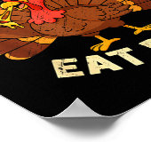 Poster Drôle de Thanksgiving Sauver une dinde Manger Zza (Coin)