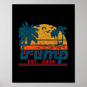 Poster Drôle de Trump Tee Golfe de nous Amérique Est 2025