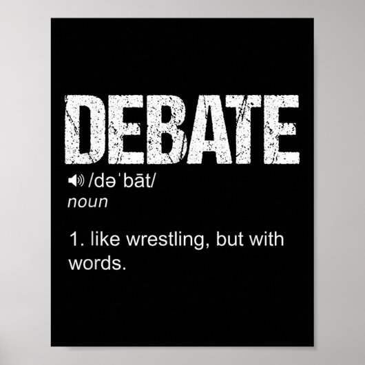 Poster Drôle Débat Équipe Discussion Discours Guerre De P (Devant)