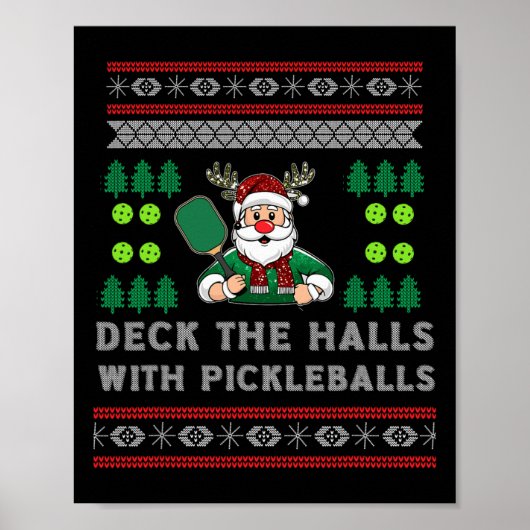 Poster Drôle Deck Les Halls Mal Sweater Pickle (Devant)