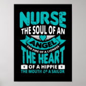 Poster Drôle Définition d'une infirmière de l'art verbal (Devant)