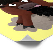 Poster Drôle dessin animé de bison de buffle (Coin)