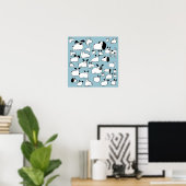 Poster Drôle dessin animé de chien (Bureau à domicile)