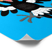 Poster Drôle dessin animé de Magpie australienne (Coin)