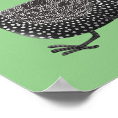 Poster Drôle dessin animé d'oiseau de Guineafowl (Coin)