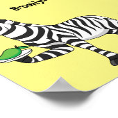 Poster Drôle dessin animé zèbre (Coin)