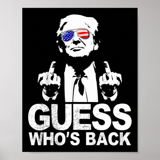 Poster Drôle Devinez qui est derrière le président Donald (Devant)