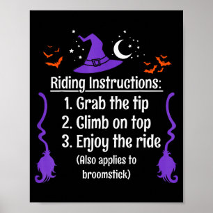 Poster Drôle d'Halloween Adulte Sarcasme Humour Sorcière