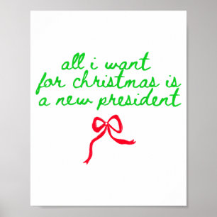 Poster Drôle d'humour Trump Tout ce que je veux pour Noël