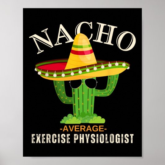 Poster Drôle Dit Vintage Nacho Moyenne Exercice Physio (Devant)