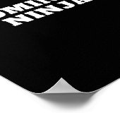 Poster Drôle Dminton Ninja Citation Dminton Design (Coin)